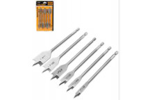 Drill Spade Bit Wood Set 6 Pc(3/8-1/2-5/8-3/4-7/8-1\'\') TOLSEN###