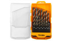 Drill Set Blk Brnz 19Pc 1-10mm x1.5mm Indust. TOLSEN###