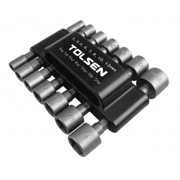 Nut Socket Set 12Pc (3/16\'\'-1/4\'\'-9/32\'\'-5/16\'\'-11/32\'-3/8\'-7/16\'\')#