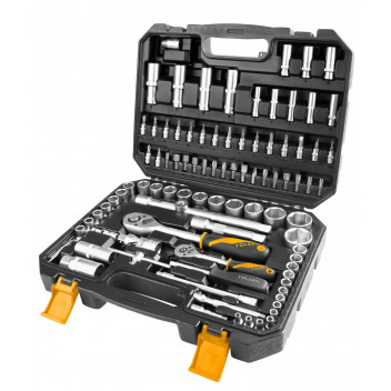 Socket Set 1/4\" 4-14mm & 1/2\" 10-32mm 94Pc Indust. TOLSEN