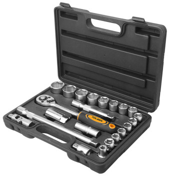 Socket Set 1/2\"10-32mm 22Pc Indust. Tolsen