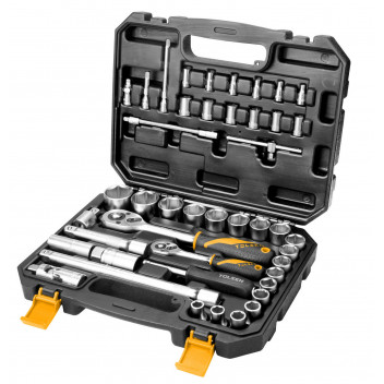 Socket Set 1/4\" 4-14mm & 1/2\" 10-32mm 45Pc Indust. TOLSEN