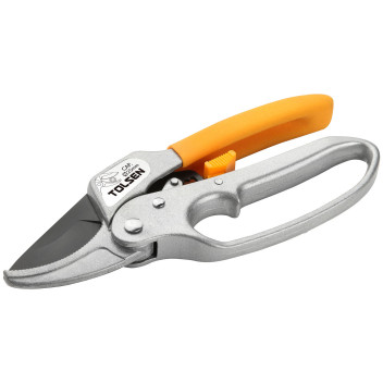 Garden Secateurs  Aluminium Body 65Mn Blade Steel Teflon Coated 200mm