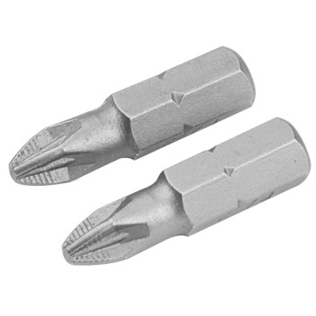 Screw Bit Set Pk2 PZ1 x 25mm S2 Ind Steel Indust.  TOLSEN